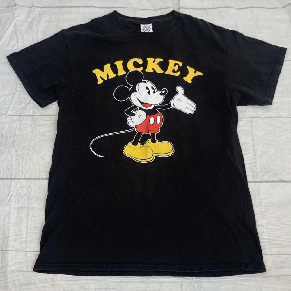 Vintage Mickey Mouse Black T-Shirt Size M Adult Unisex‎ Disney Delta Pro Weight
